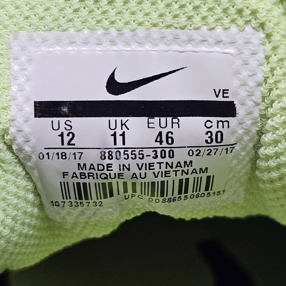 Nike AIR ZOOM PEGASUS 34 Ghost Green Size 12 Running Training Shoes 880555-300‎